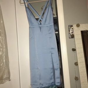 NBD light blue sexy going out dress